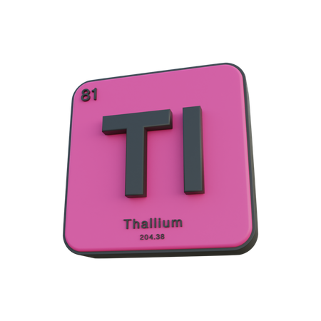 Thallium  3D Illustration