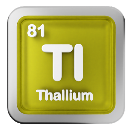 Tableau périodique du thallium  3D Icon