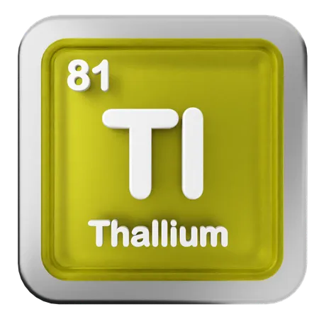 Tableau périodique du thallium  3D Icon