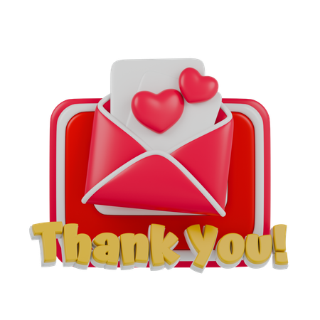 Thank You!  3D Sticker