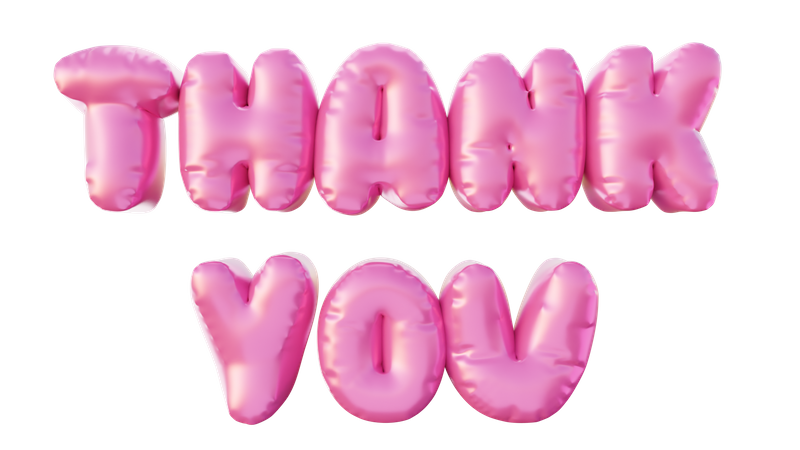 Thank You Balloon  3D Illustration