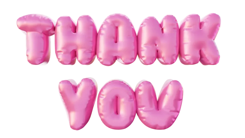 Thank You Balloon  3D Illustration