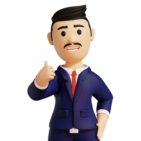 Thank You by businessman  3D Illustration
