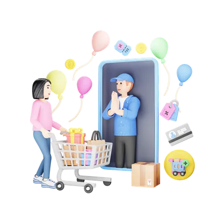 Thank you for shopping  3D Illustration