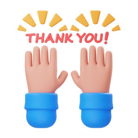 Thank you gesture  3D Illustration