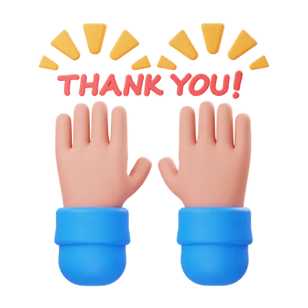 Thank you gesture  3D Illustration