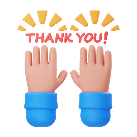 Thank you gesture  3D Illustration