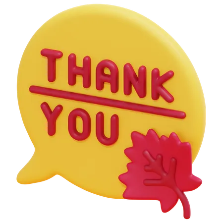 Thank You Message  3D Icon