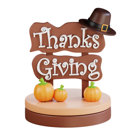 Thanksgiving Board  3D Icon