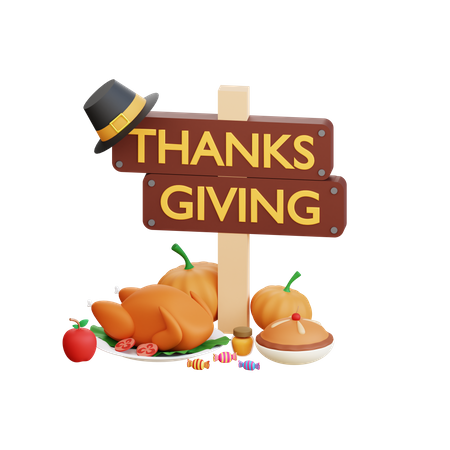 Thanksgiving Board  3D Icon