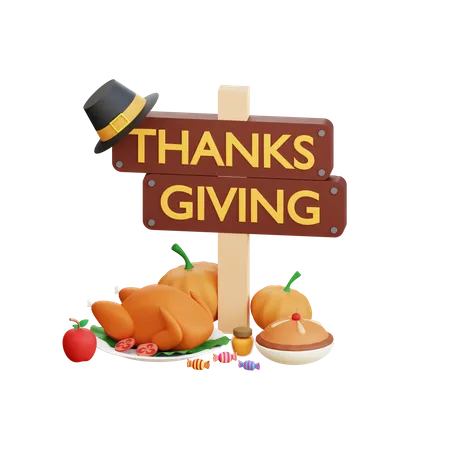 Thanksgiving Board  3D Icon