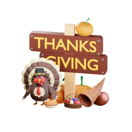 Thanksgiving Board  3D Icon