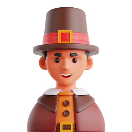 Thanksgiving Boy  3D Icon