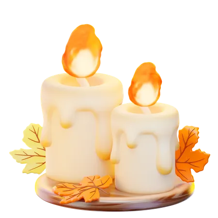 Thanksgiving Candle  3D Icon