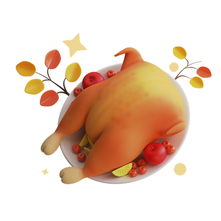 Thanksgiving Chicken  3D Icon