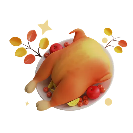 Thanksgiving Chicken  3D Icon