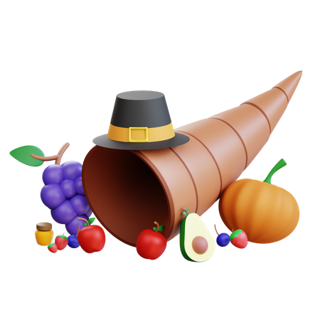 Thanksgiving Cornucopia  3D Icon