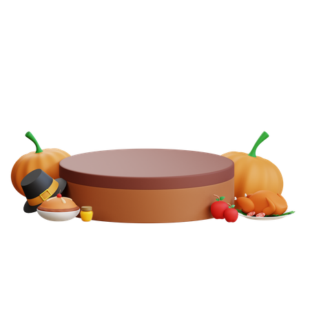 Thanksgiving Dinner Table  3D Icon