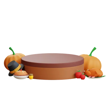 Thanksgiving Dinner Table  3D Icon