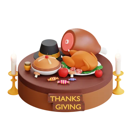 Thanksgiving-Essen  3D Icon