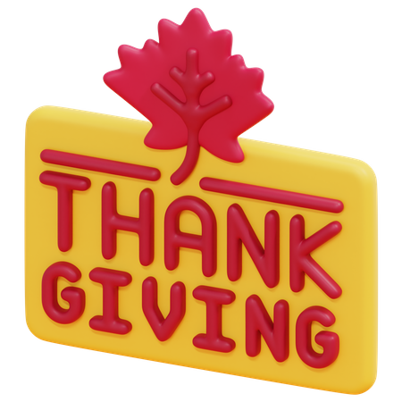 Thanksgiving-Etikett  3D Icon