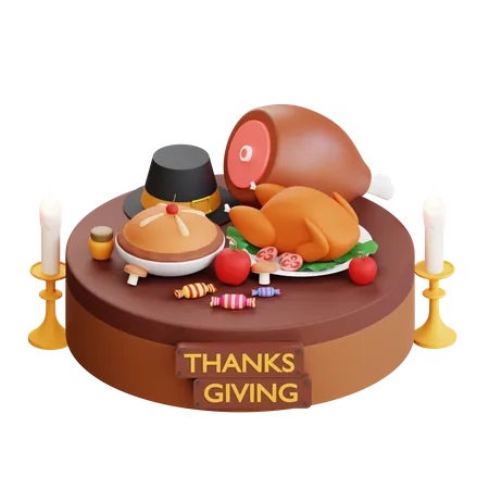 Thanksgiving Food  3D Icon