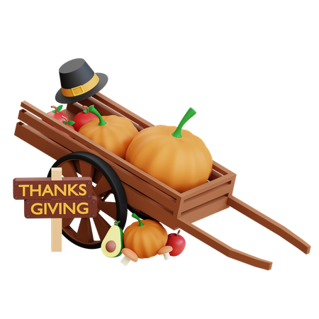 Thanksgiving-Gemüsewagen  3D Icon