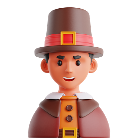 Thanksgiving-Junge  3D Icon