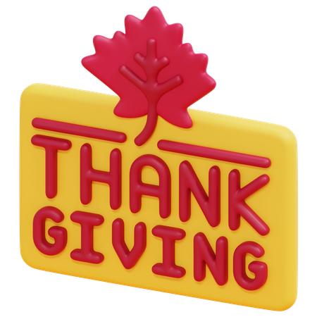 Thanksgiving Label 3D Icon