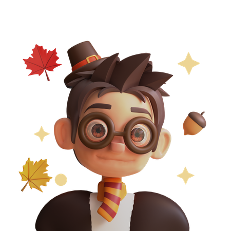 Thanksgiving Man  3D Icon