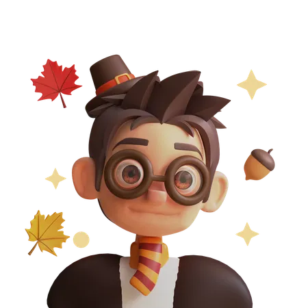 Thanksgiving Man  3D Icon