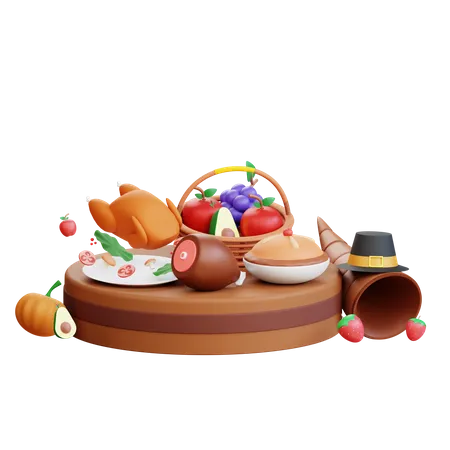 Thanksgiving Meal  3D Icon