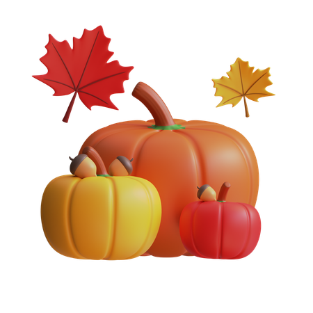 Thanksgiving Pumpkin  3D Icon