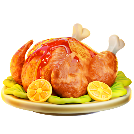 Thanksgiving Roasted Turkey  3D Icon