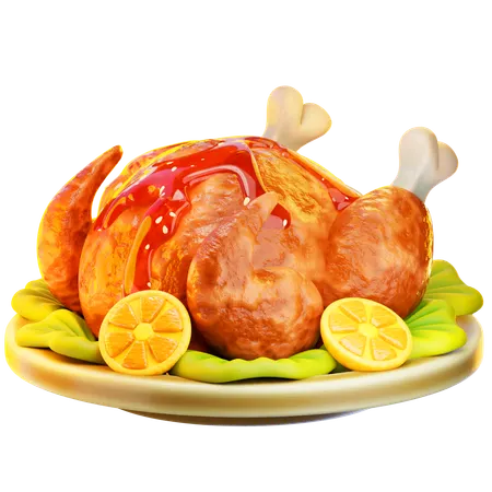 Thanksgiving Roasted Turkey  3D Icon