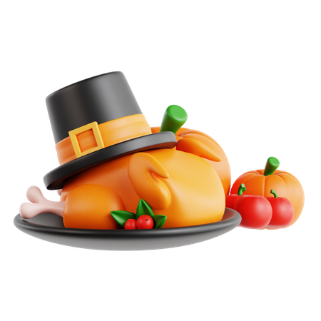 Thanksgiving-Tisch Essen  3D Icon