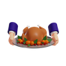 3d thanksgiving emoji