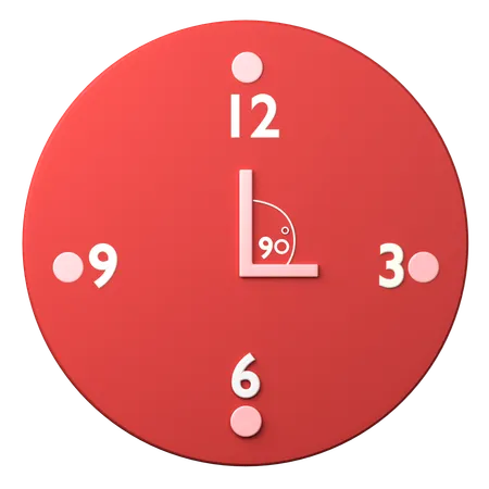 The Angle Formed By The Clock Hands  3D Icon