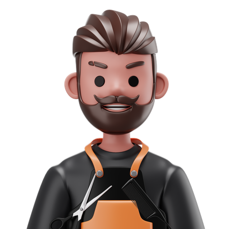 이발사  3D Icon