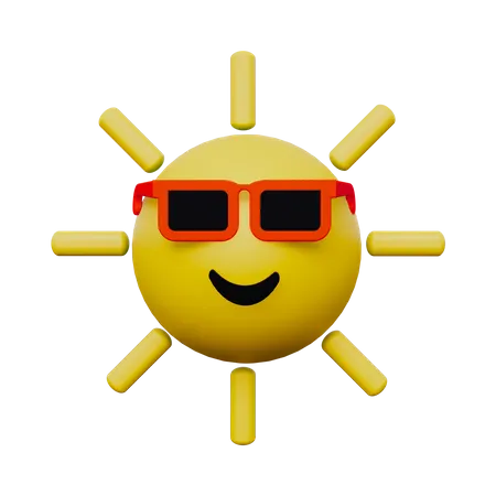 The Bright Sun Smile  3D Icon