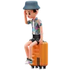 The Child Is Sad On The Suitcase