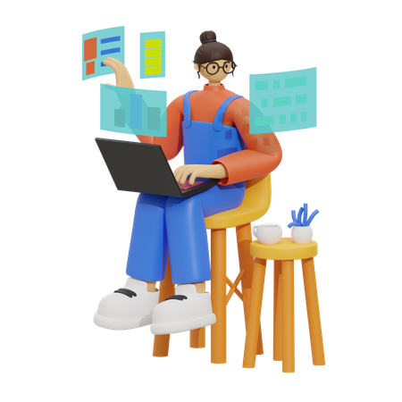 The Digital Nomad Life  3D Icon