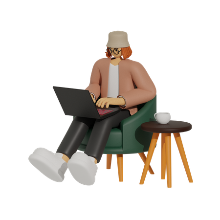The Digital Nomad Life  3D Icon