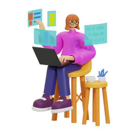 The Digital Nomad Life  3D Icon