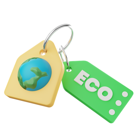The eco-price tag  3D Icon