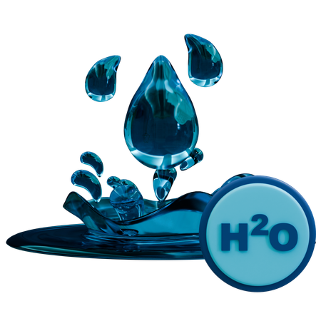 The Essence of Water Molecules  3D Icon