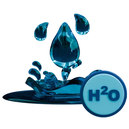 The Essence of Water Molecules  3D Icon