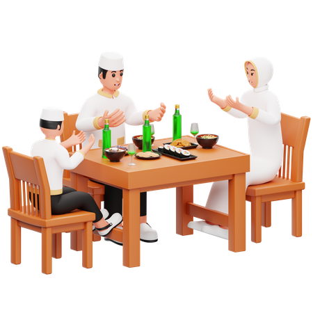 The Family is Breaking the Fast  3D Icon