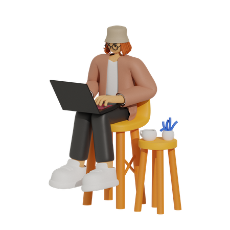 The Future of Work, Flexibility and Comfort  3D Icon