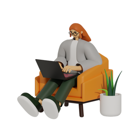 The Future of Work, Flexibility and Comfort  3D Icon
